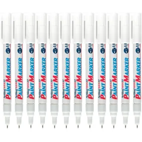 Artline 444 Paint Marker Bullet 0.8mm White 444XF Box 12