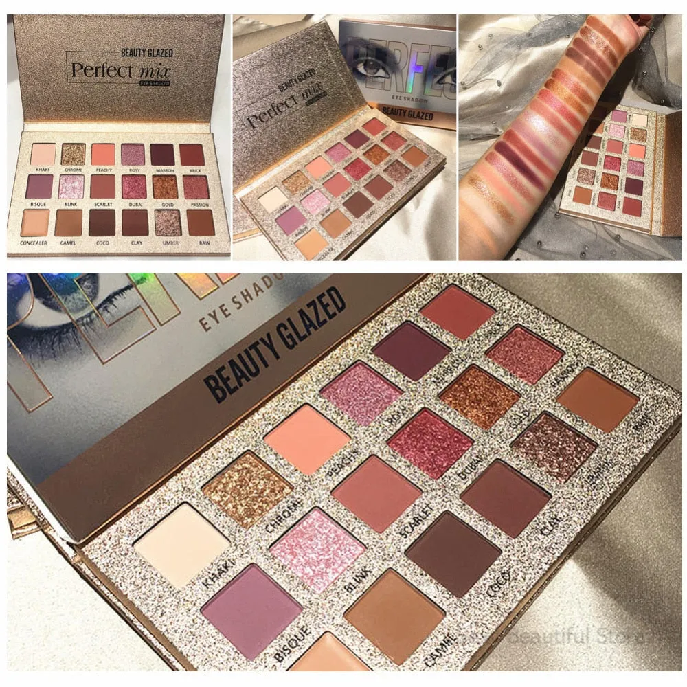 Matte Eyeshadow Palette Makeup Glitter Pigment Smoky